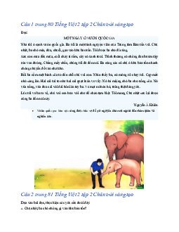 Giải SGK môn Tiếng việt 2 - Bài  Ôn tập 5 | Chân trời sáng tạo