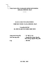 Báo cáo Thiết kế hệ thống quản lý điểm sinh viên môn Thiết kế tương tác đa phương tiện | Học viện Công Nghệ Bưu Chính Viễn Thông