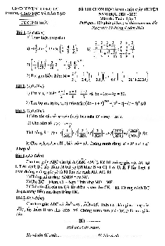 Đề thi HSG cấp huyện Toán 7 năm 2020 – 2021 phòng GD&ĐT Lương Tài – Bắc Ninh