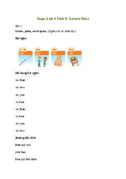 Giải Tiếng Anh lớp 4 Unit 9: Lesson Four| Family and Friends