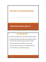 Bài giảng Chương 1: Tổng quan về phân tích tài chính doanh nghiệp môn Tài chính doanh nghiệp | Trường Đại học Kinh Doanh và Công Nghệ Hà Nội