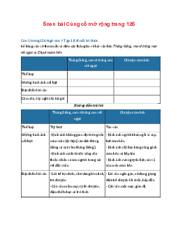 Soạn bài Củng cố mở rộng trang 126 | Ngữ văn 7 tập 1 Kết nối tri thức