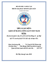 Ba bước đột phá tư duy đổi mới kinh tế của Đảng từ  sau Đại hội V đến trước đại hội VI & Liên hệ với thực tiễn | Bài tiểu luận môn Lịch sử đảng cộng sản Việt Nam