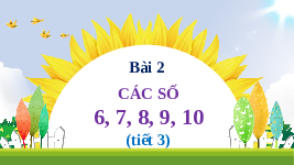 Giáo án điện tử Toán 1 Chủ Đề 1 Bài 2 Kết nối tri thức: Các số 6,7,8,9,10