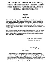 Khóa luận tốt nghiệp: Nhận diện nhân tố ảnh hưởng đến sự trung thành của nhân viên đối với tổ chức của công ty