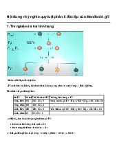 Nội dung và ý nghĩa quy luật phân li độc lập của Menđen là gì?