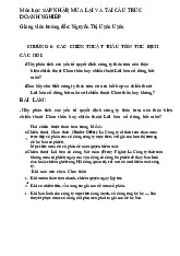Bài Tập Chương 6: Chiến Thuật Thâu Tóm Doanh Nghiệp môn Sáp nhập, mua lại và tái cấu trúc doanh nghiệp  | Trường Đại học Kinh tế Thành phố Hồ Chí Minh