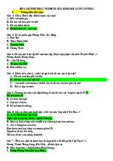 Bộ Câu Hỏi Trắc Nghiệm Môn Di sản văn hóa | Đại học Văn hóa Hà Nội