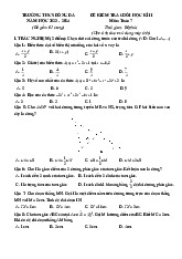 Đề cuối học kỳ 2 Toán 7 năm 2023 – 2024 trường THCS Đống Đa – Hà Nội