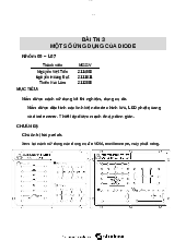 Bài 3 Một số ứng dụng của Diode - Vật lí bán dẫn | Trường Đại học Bách khoa Thành phố Hồ Chí Minh