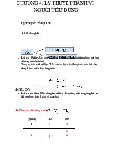 Chương 4 Lý thuyết hành vi người tiêu dùng môn Kinh tế vi mô 1 | Học viện Tài chính