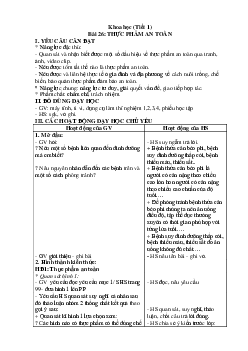 Giáo án Khoa học lớp 4 Bài 26 | Kết nối tri thức