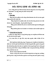 Đề cương môn Kinh tế chính trị | Đại học Thái Nguyên