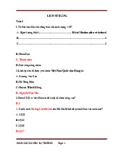 Tổng hợp trắc nghiệm Lịch sử Đảng | Đại học Thương Mại