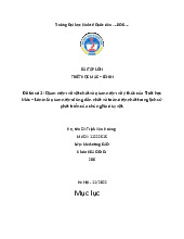 Quan niệm về vật chất và quan niệm về ý thức của Triết học Mác – Lênin là quan niệm đúng đắn nhất và toàn diện nhất trong lịch sử phát triển của chủ nghĩa duy vật | Bài tập lớn môn triết học mác - lênin