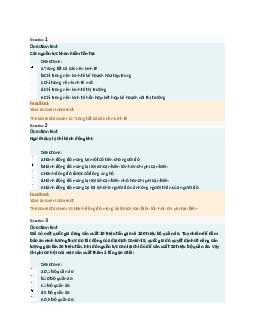 Đề cương ôn tập môn Kinh tế học đại cương tuần 1( có đáp án) | Đại học Thăng Long