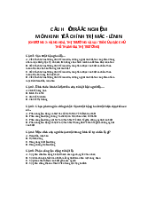 Câu hỏi trắc nghiệm - Kinh tế chính trị Mác - Lênin | Trường Đại học Mở Thành phố Hồ Chí Minh