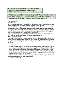 Chiến lược kinh doanh của DH food