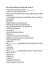 Bộ câu hỏi trắc nghiệm kỹ năng giao tiếp