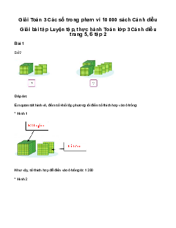 Các số trong phạm vi 10 000: Giải bài tập Luyện tập, thực hành Toán lớp 3 Cánh diều trang 5, 6 tập 2