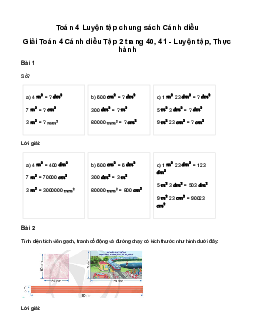 Giải Toán lớp 4 Bài 70: Luyện tập chung Cánh diều