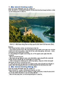 Giải SGK Địa lí 7 Bài 3: Phương thức con người khai thác, sử dụng và bảo vệ thiên nhiên châu Âu - Chân trời sáng tạo