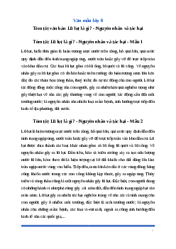 Văn mẫu lớp 8: Tóm tắt văn bản Lũ lụt là gì? - Nguyên nhân và tác hại (2 mẫu) Ngữ Văn 8 | Cánh diều