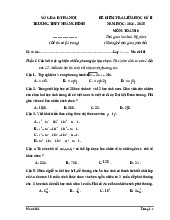 Đề kiểm tra giữa học kỳ II năm học 2024 - 2025 môn Toán 10