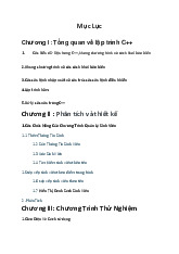 Chương I :Tổng quan về lập trình C++ môn Cơ sở dữ liệu và giải thuật  | Trường đại học Kinh Doanh và Công Nghệ Hà Nội