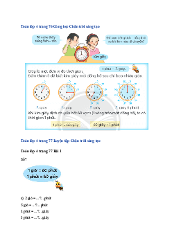 Toán lớp 4 trang 76, 77 Bài 34: Giây Chân trời sáng tạo