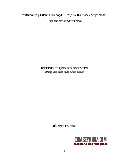 Câu hỏi trắc nghiệm về Tai mũi họng (có đáp án) | Đại học Y Hà Nội