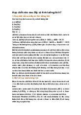 Hợp chất nào sau đây có tính lưỡng tính?