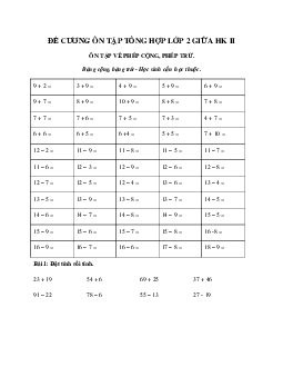 Đề thi giữa học kì 2 lớp 2 môn Toán - Đề 2 | Chân trời sáng tạo
