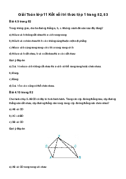 Toán 11 Bài 11: Hai đường thẳng song song - Sách Kết Nối Tri Thức