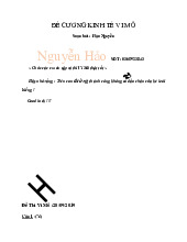 Đề cương môn kinh tế vĩ mô | Trường Đại học Kinh tế Thành phố Hồ Chí Minh