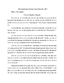 Phiếu bài tập ôn hè lớp 4 lên lớp 5 năm 2024 môn Tiếng Việt - Đề 7