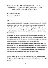 Ứng Dụng AI Trong Tự Học Ngôn Ngữ Của Sinh Viên Năm Nhất | Phương pháp nghiên cứu khoa học | Học viện Tài chính