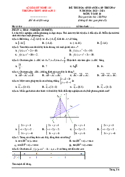 Đề thi học sinh giỏi Toán 10 năm 2023 – 2024 trường THPT Anh Sơn 3 – Nghệ An