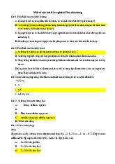 Câu hỏi trắc nghiệm môn Hóa học đại cương | Trường Đại học Duy Tân
