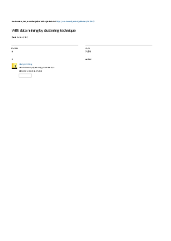 Khai phá dữ liệu bằng kỹ thuật phân cụm