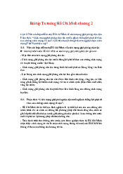 Bài tập Tư tưởng Hồ Chí Minh chương 2 | Tư tưởng Hồ Chí Minh | Đại học Bách Khoa Hà Nội