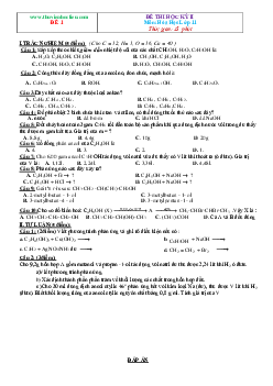 TOP 15 đề thi học kỳ 2 môn Hóa lớp 11 (có đáp án.)