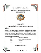 Đề cương môn đường lối đảng cộng sản việt nam- Trường Đại học bách khoa - Đại học đà nẵng