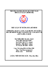 Tiểu Luận Tư Tưởng Hồ Chí Minh Về Nhà Nước XHCN | Chủ nghĩa xã hội khoa học | Đại học Hàng hải Việt Nam