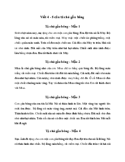 Tập làm văn lớp 2: Viết 4 - 5 câu tả chú gấu bông (20 mẫu | Chân trời sáng tạo