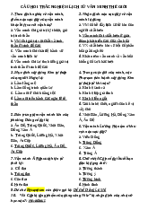 Câu hỏi trắc nghiệm lịch sử văn minh thế giới | Học viện Báo chí và tuyên truyền