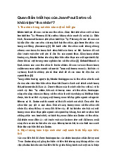 Quan điểm triết học của Jean-Paul Sartre về khái niệm "tha nhân"?