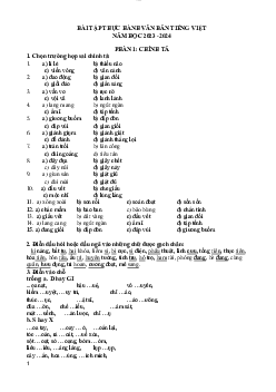Bài tập giữa kỳ | Thực hành văn bản tiếng Việt | Đại học Khoa học Xã hội và Nhân văn, Đại học Quốc gia Thành phố HCM