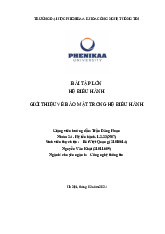 Giới thiệu về bảo mật trong hệ điều hành | Bài tập lớn học phần Hệ điều hành | Trường Đại học Phenikaa