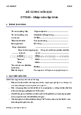 Nhập môn Lập trình - Công nghệ thông tin | Trường Đại học Khoa học Tự nhiên, Đại học Quốc gia Thành phố Hồ Chí Minh